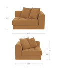 Davie - Corner Chair - Golden Yellow