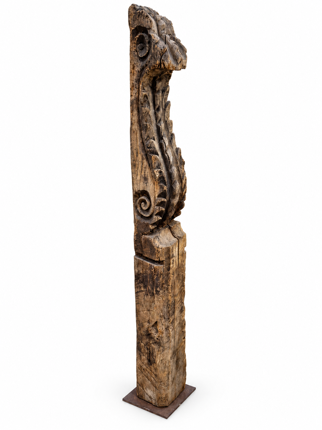 Antique Baroque Oak Corbel