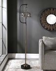 Elieser - Industrial Floor Lamp - Light Brown