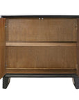 Muestra - Wood Grain 2 Door Cabinet - Black / Woodtone