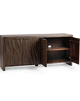 Braxton - 4 Door Cabinet - Tundra Brown