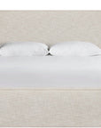 Oasis - Upholstered King Bed - White / Beige