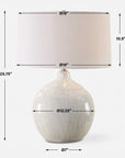 Dribble - White Glaze Table Lamp
