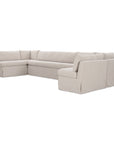 Fable - Slipcover Dining Banquette U-Shape Sectional - Beige