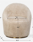 Crue - Sheepskin Swivel Chair