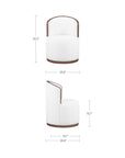Rossi - Swivel Dining Chair - Cream / White