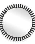 Jael - Round Iron Bands Mirror - Black