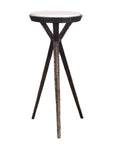 Tilton - Marble Accent Table - Black / White