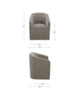 Sandy - Rolling Dining Chair - Taupe