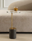 Kaufman - Crystal Accent Table - Black / Brass