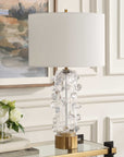Aura - Clear Glass Table Lamp - White