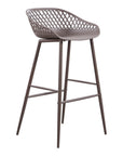 Piazza - Outdoor Barstool Barstool (Set of 2) - Gray