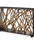 Teak Maze - Console Table - Dark Brown