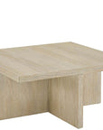 Oasis - Dockside Cocktail Table With 4 Ottomans - Beige / White