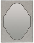 Boheme - Nourmand Linen Wrapped Mirror - Pearl Silver