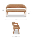Martens - Dining Bench Leather - Tan