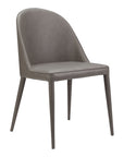 Burton - Vegan Leather Dining Chair (Set of 2) - Gray