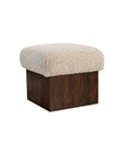 Serge - Ottoman Faux Shearling - Cream / White / Dark Brown
