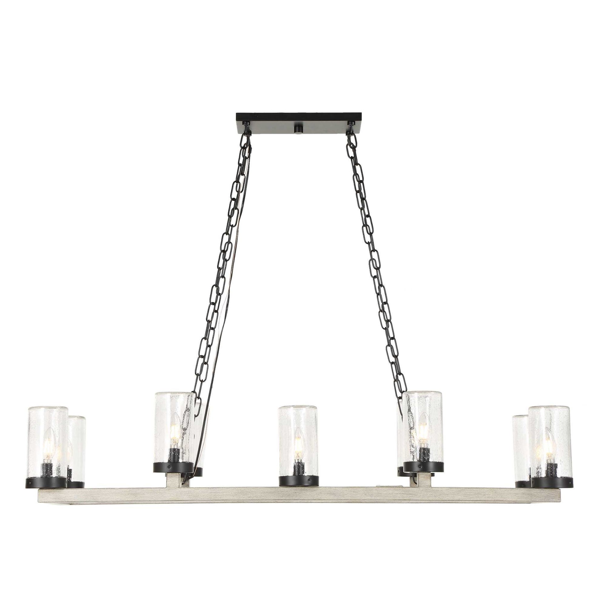 Edgecomb - 10 Light Indoor-Outdoor Chandelier - Black / Gray