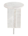 Grace - Marble Accent Table - White