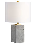 Drexel - Concrete Block Lamp - Gray