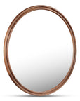 Alcott - Round Accent Mirror Large - Dark Brown