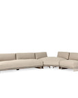 Livia - Teak 3 Piece Outdoor Sectional - Taupe