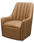 Bowie - Swivel Chair Leather - Tan