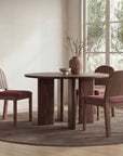 Lia - Round Dining Table - Dark Brown