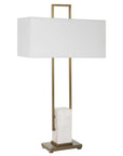Column - White Marble Table Lamp
