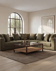 Davie - Corner Chair - Olive Green