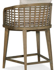 Surfrider - Sundance Barrel Back Counter Stool - Beige / Light Brown