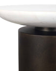 Olso - Outdoor Accent Table - Bronze / White