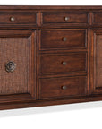 Charleston - Two Door-Six Drawer Buffet - Dark Brown