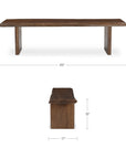 Lila - Large Dining Bench - Brown