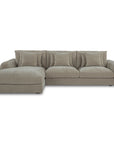 Berga - Sectional Pebble Left Stationary Sofa - Gray