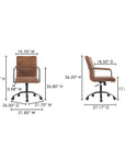 Roy - Open Road Leather Office Chair - Brown