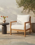 Nia - Outdoor Side Table - Charcoal / Gray