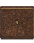 Flores - Burl Wood 2 Door Cabinet - Brass,Woodtone