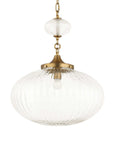 Bellaire - 1 Light Glass Shade Pendant - Gold