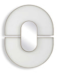 Encase - Modern Oval Mirror - White