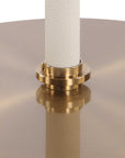 Cyprus - Accent Table - Brass / White