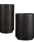 Volcan - Outdoor Planters (Set of 2) - Matte Bronze