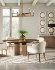 Eleana - Round Dining Table With One Leaf - Medium Wood