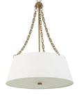 Andalucia - 4 Light Drum Pendant - Gold / White