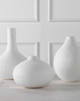 Apothecary - Satin White Vases (Set of 3)