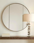Amram - Round Mirror - Antique Brass / Gold