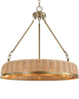 Ladakh - 9 Light Round Wicker Pendant - Gold