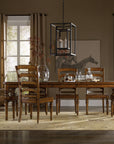Tynecastle - Rectangle Leg Dining Table With Two 18" Leaves - Dark Brown