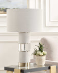 Maliyah - Linen Table Lamp - White